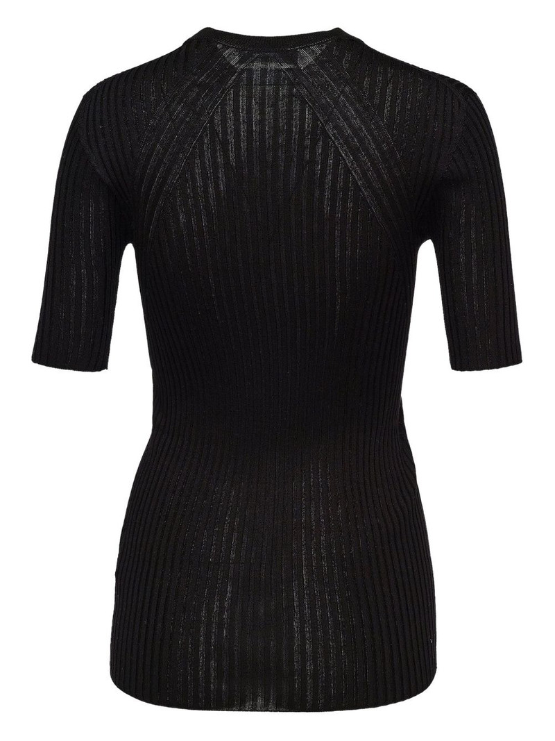 Jil Sander ribbed short-sleeve top outlook