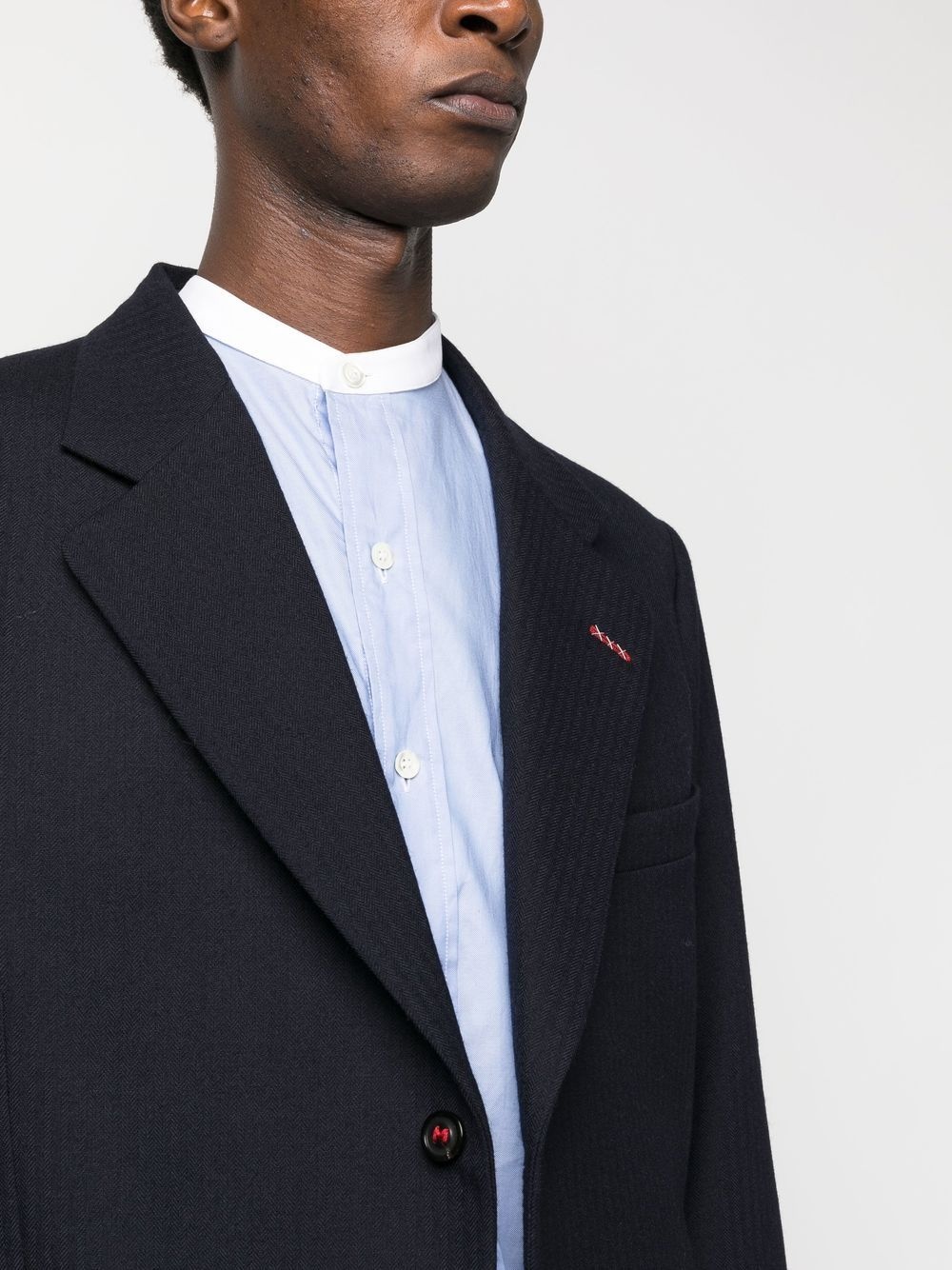 single-breasted four-stitch jacket - 5