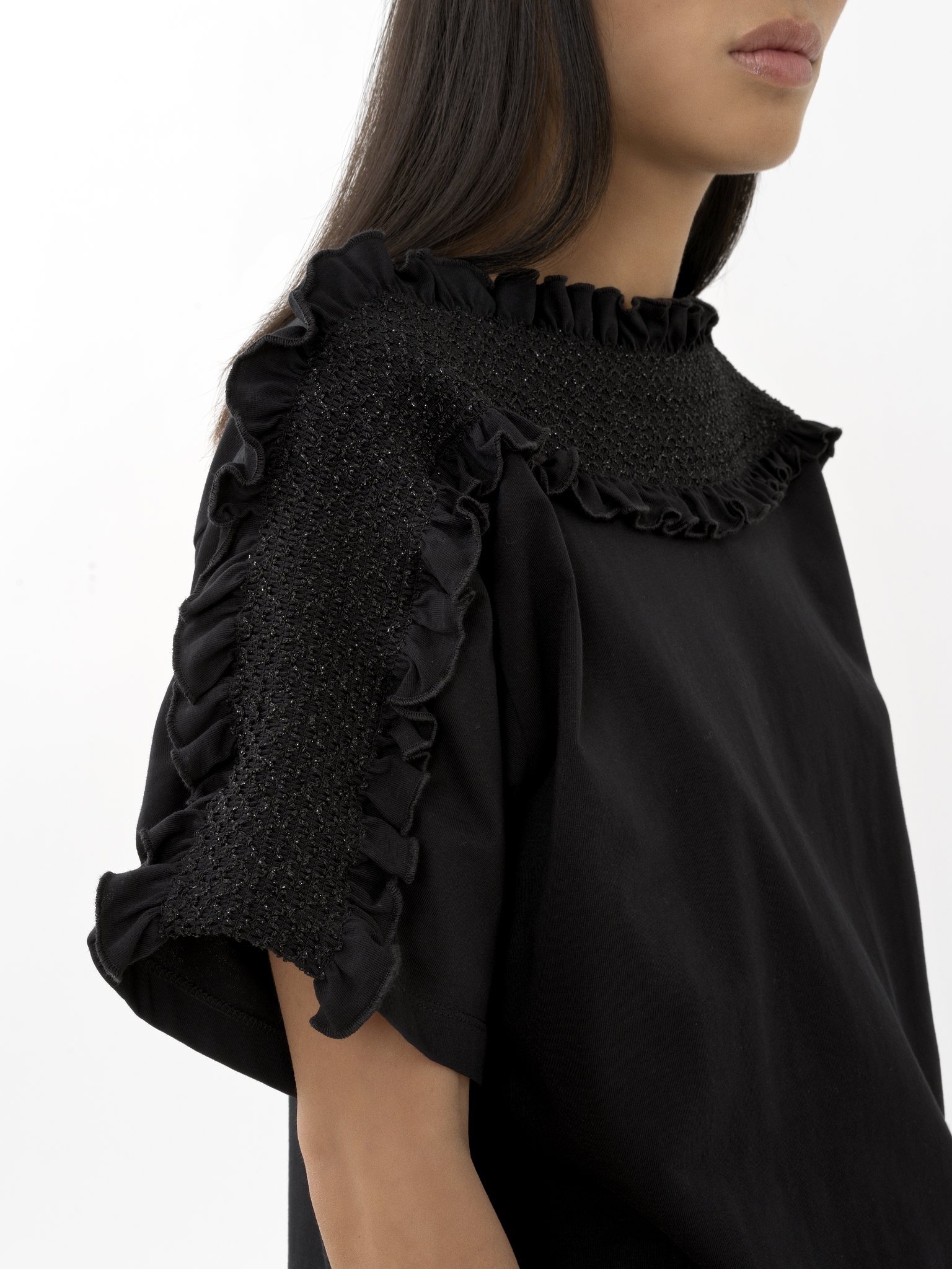 SMOCKED LUREX TOP - 5