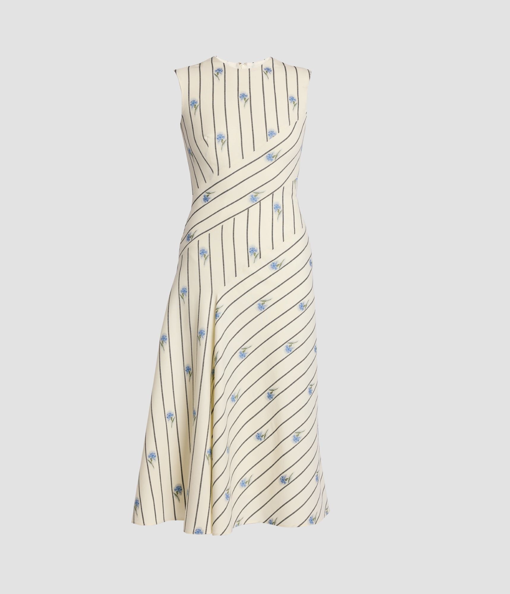 SLEEVELESS A-LINE MIDI DRESS - 1