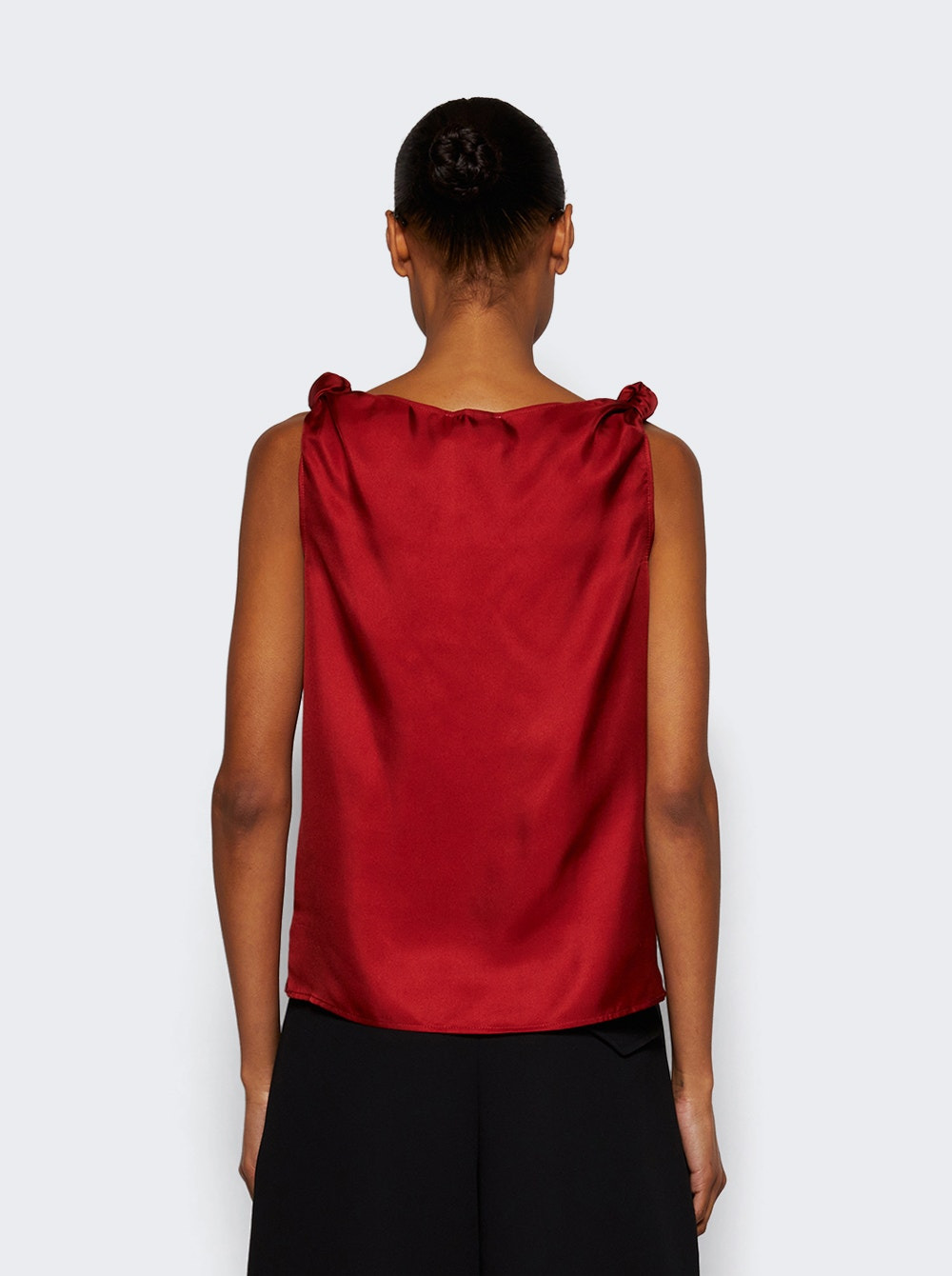 Remy Draped Sleeveless Top Tomato - 4