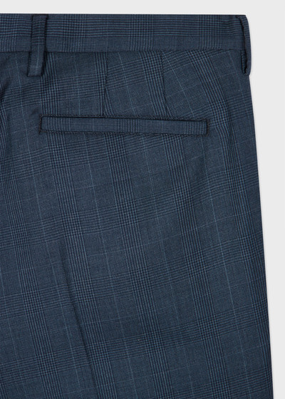 Paul Smith Slim-Fit Slate Blue Check Wool Trousers outlook