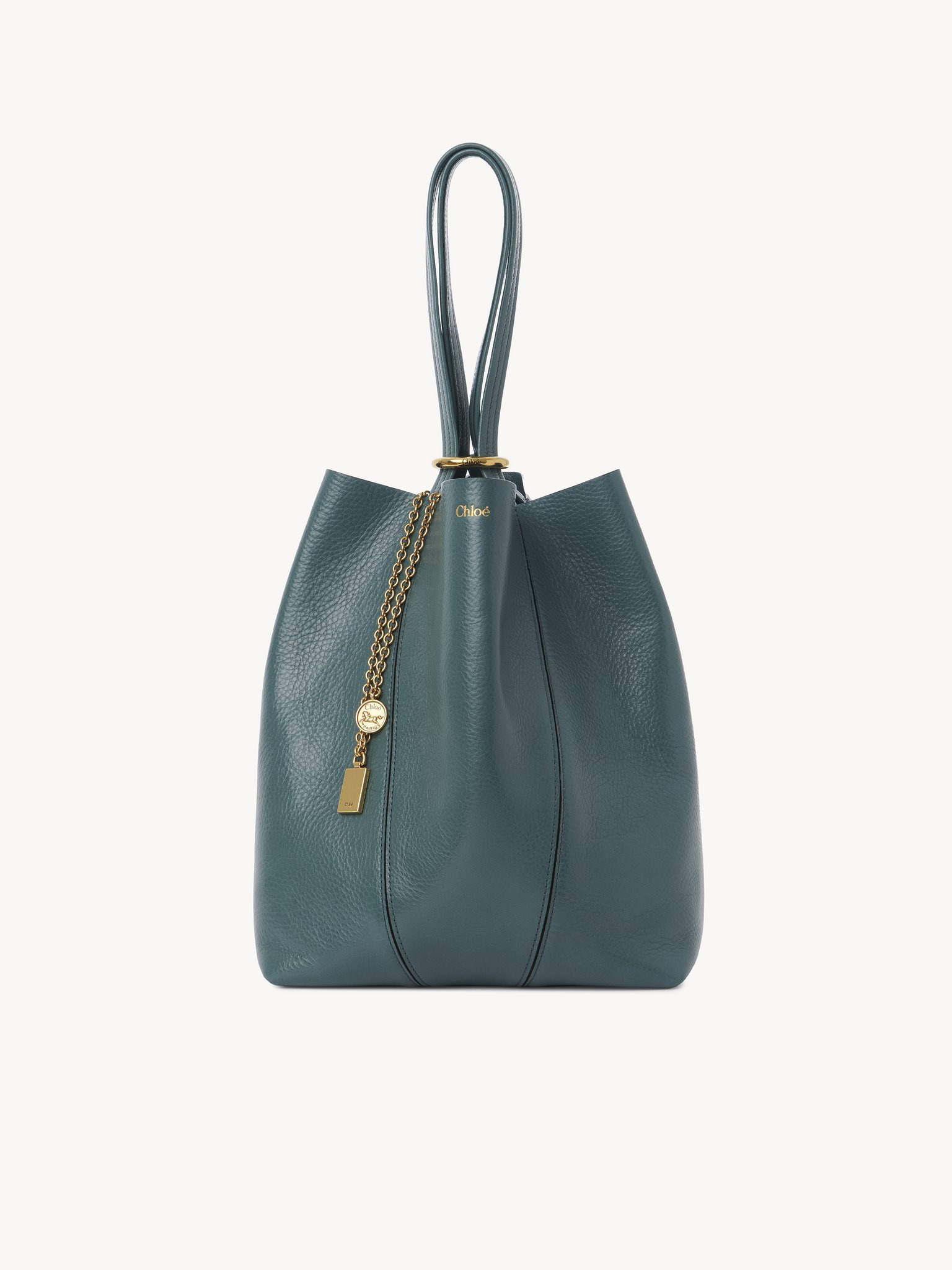 CHLOÉ SPIN TOTE BAG IN GRAINED LEATHER - 2