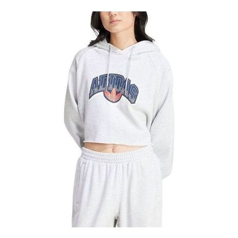(WMNS) adidas Originals Cropped Hoodie 'White' IS2319 - 1