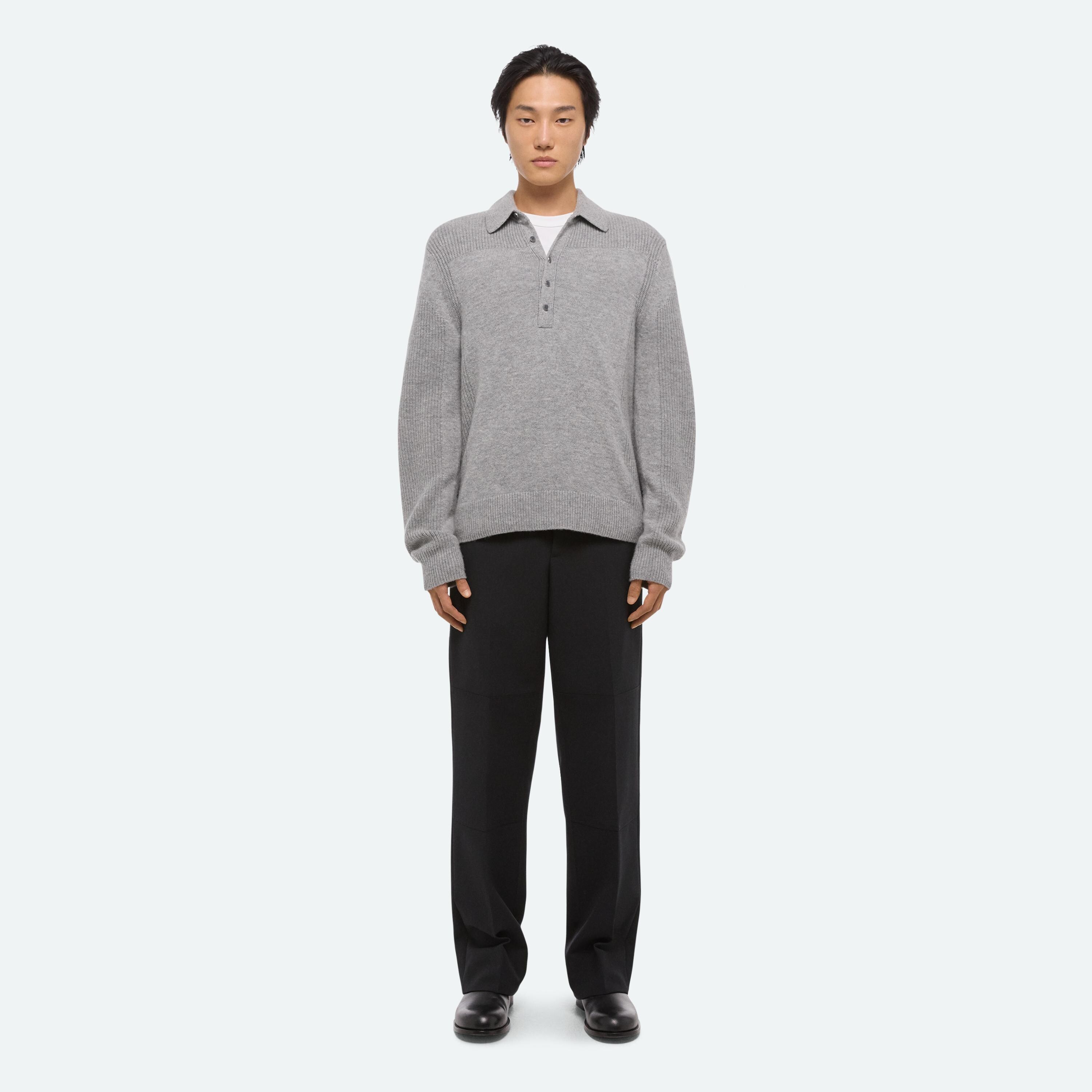 BLOCK POLO SWEATER - 3
