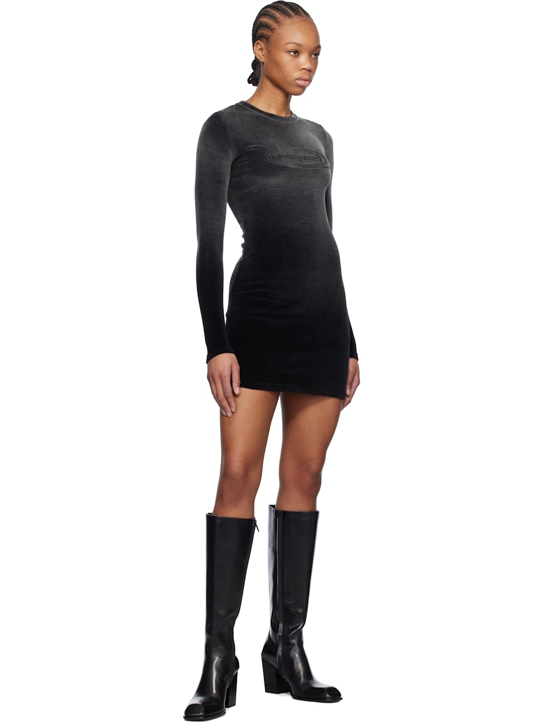 alexanderwang. t Black Long-Sleeve Minidress - 4