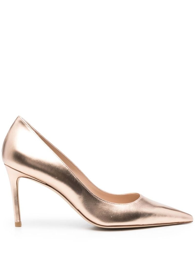 90mm metallic-effect pointed pumps - 1
