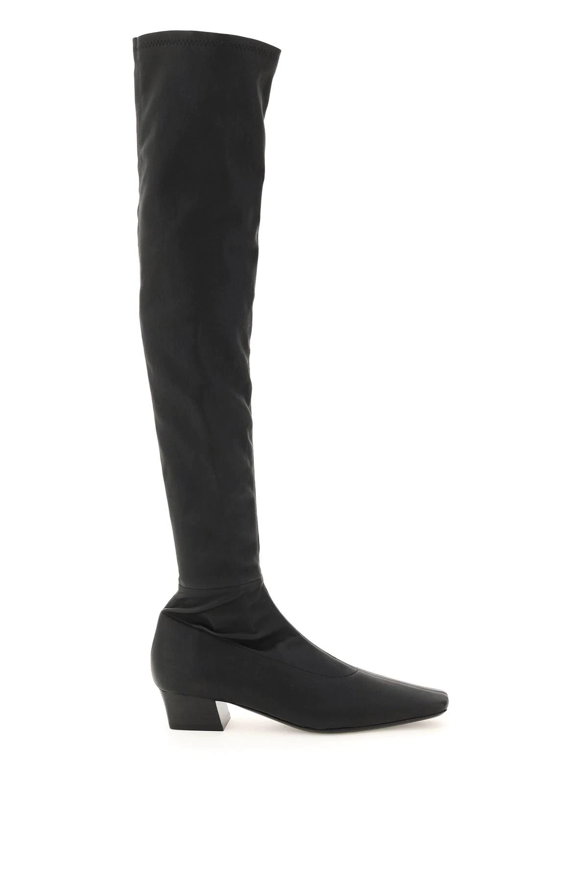 COLETTE STRETCH LEATHER BOOTS - 1