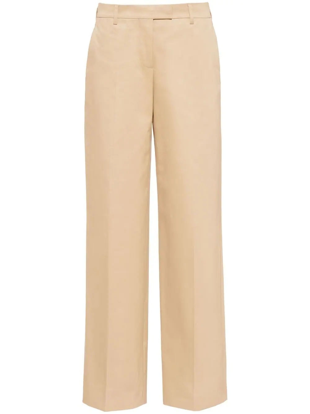 mid-rise straight leg chino trousers - 1