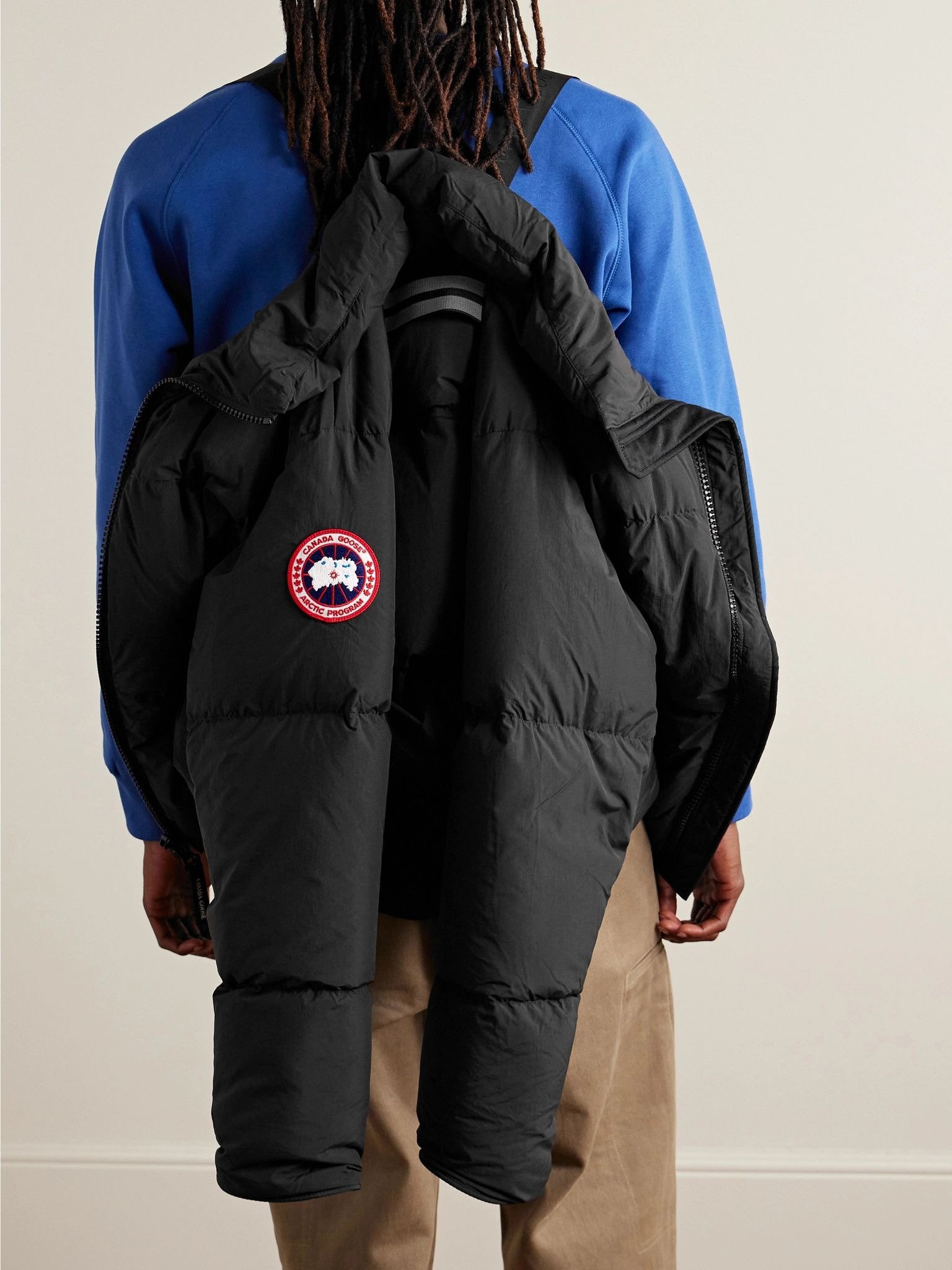 Lawrence Logo-Appliquéd Quilted Enduraluxe® Hooded Down Jacket Black - 6
