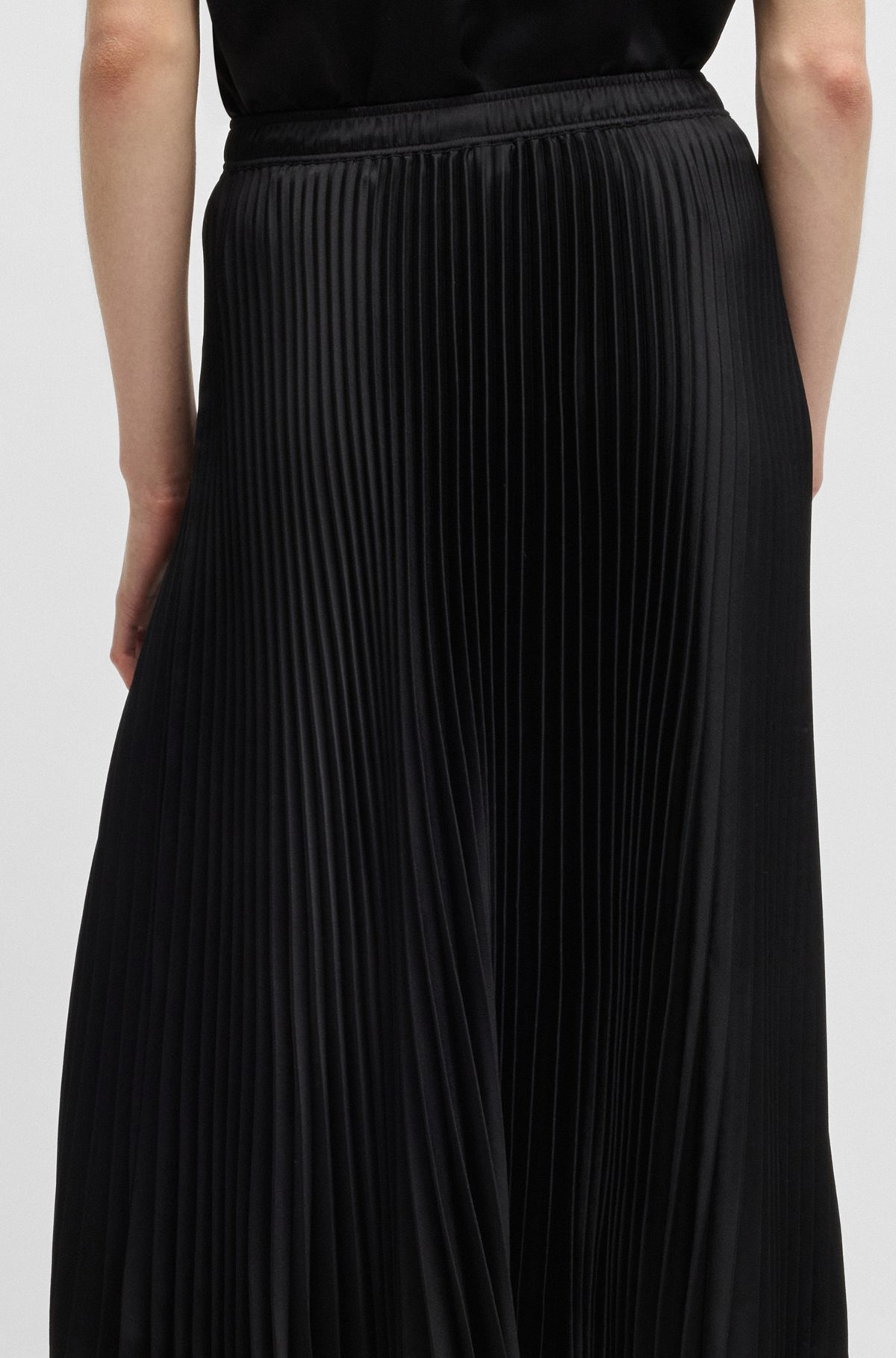 PLISSÉ SKIRT WITH MICRO PRINT - 5