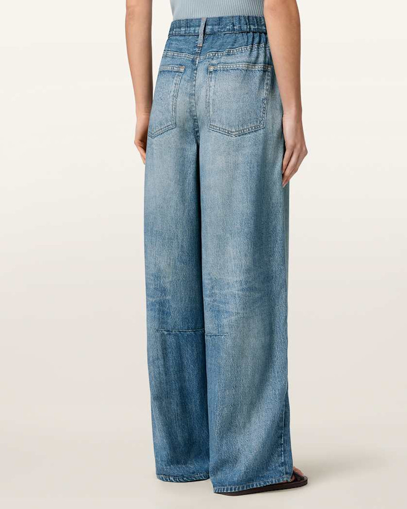 JETT BARREL LEG ILLUSION OF DENIM PANTS 5