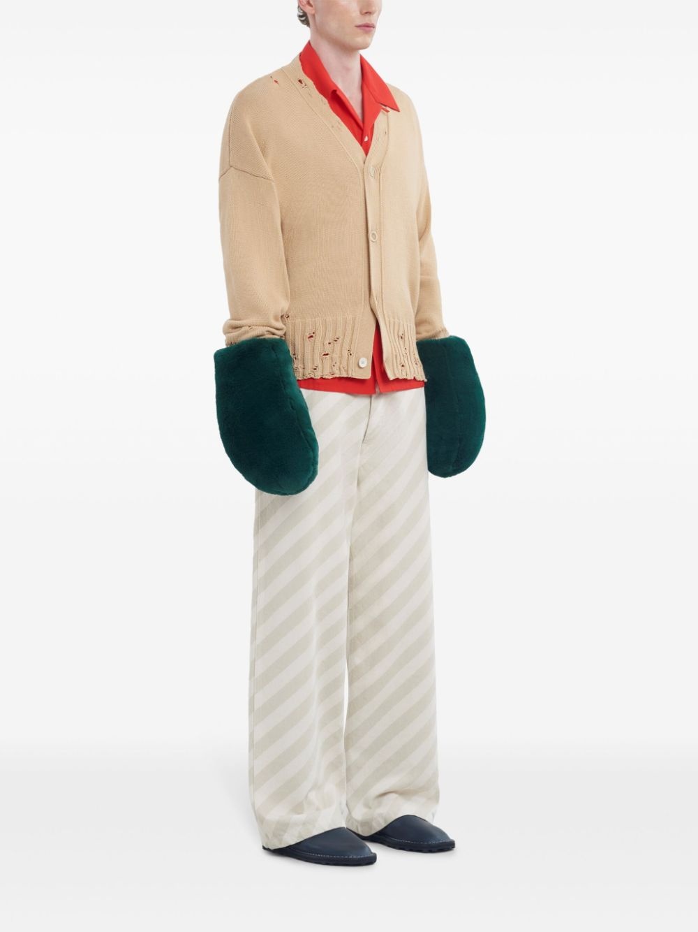 striped cotton trousers - 2