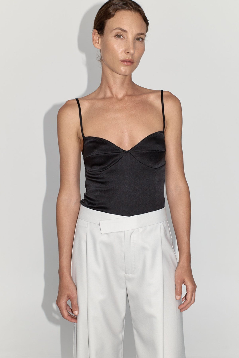 Soft Silk Cami - Washed Black 1