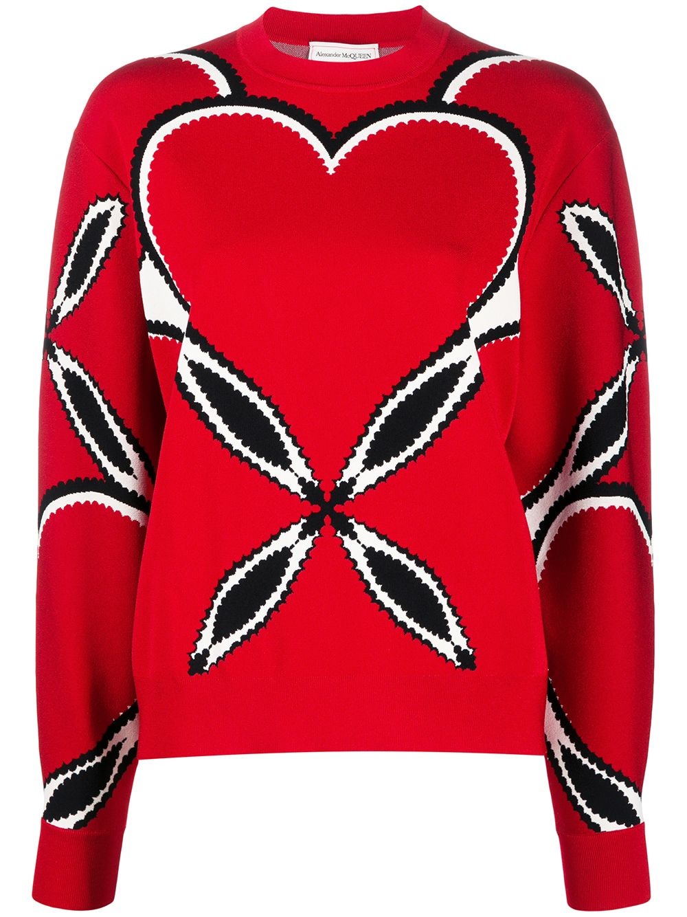 heart-intarsia jumper - 1