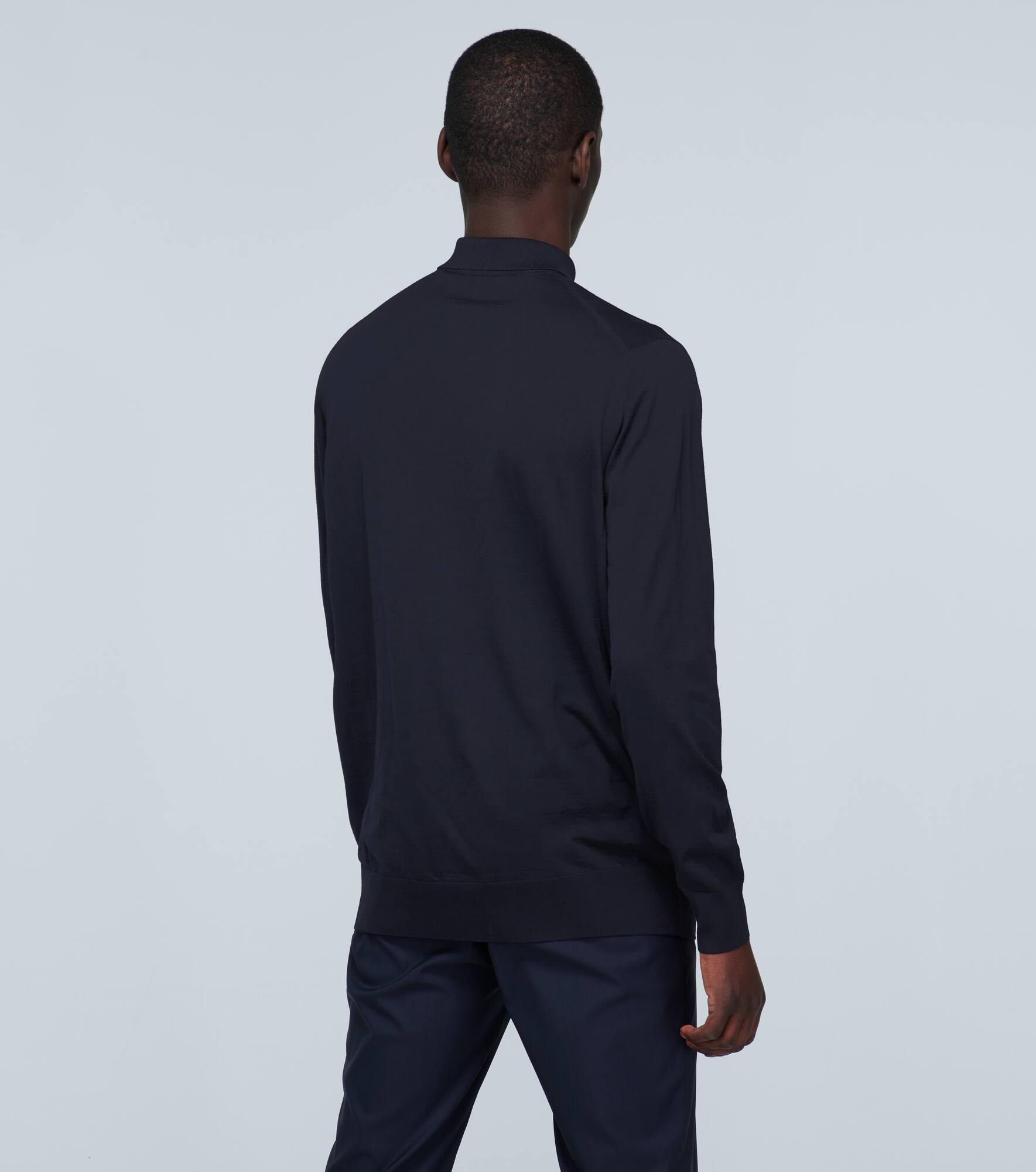 Ml long-sleeved wool polo shirt - 4