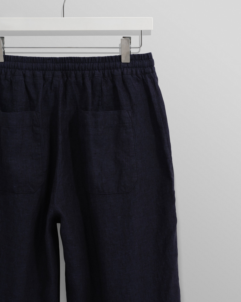 Glencoe - Navy Two-Tone Linen Trousers 10