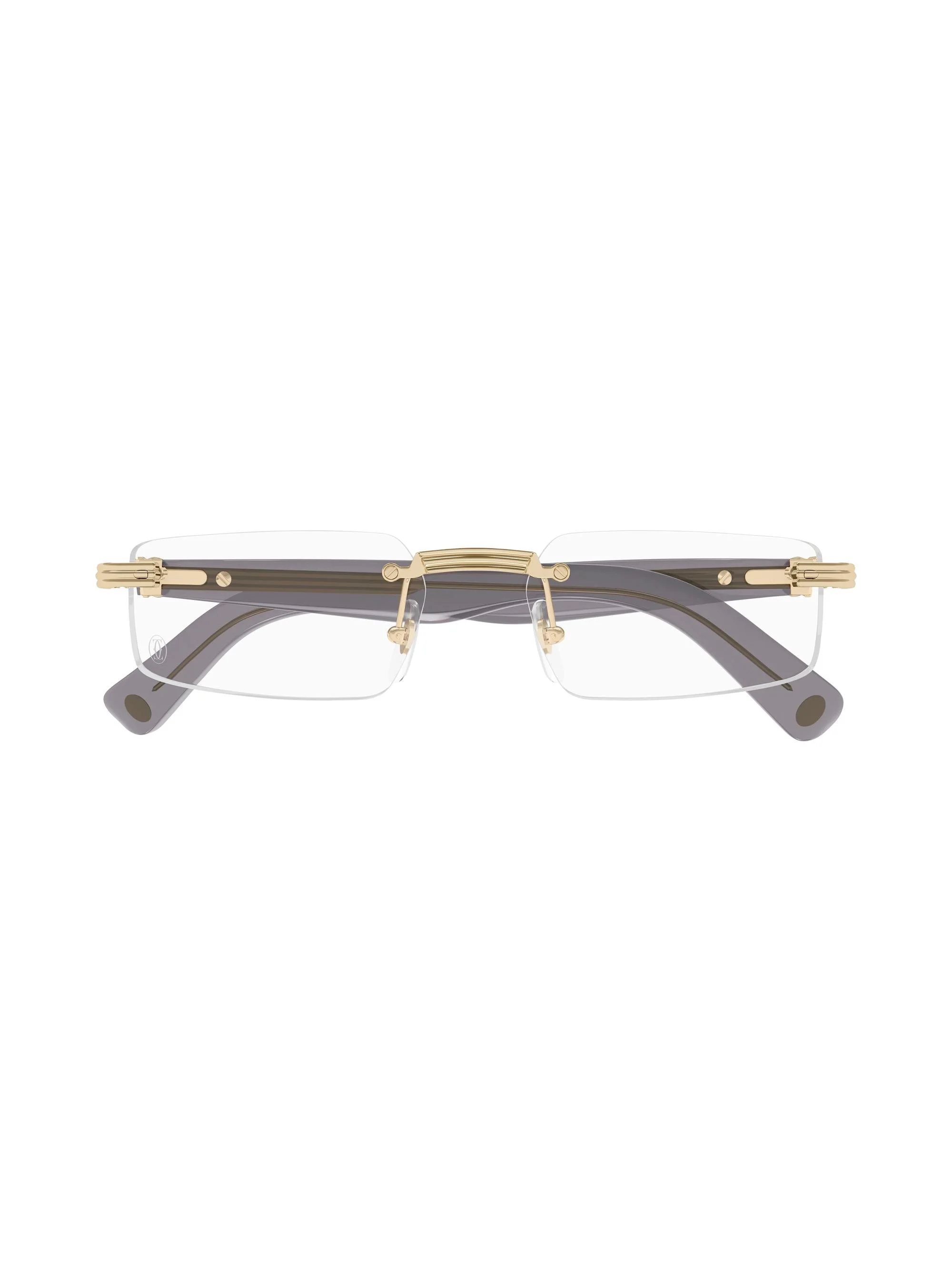 Men's Première de 55MM 24K-Gold-Plated Rectangular Rimless Eyeglasses - Gold - 1