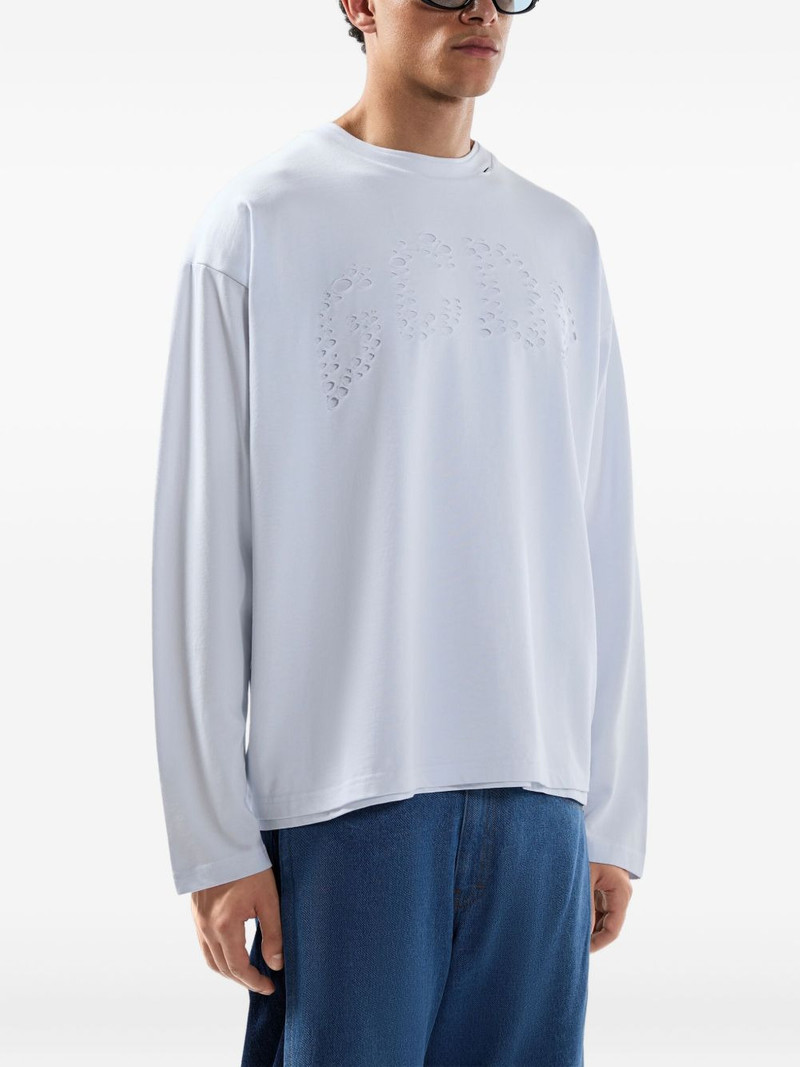 laser cut-logo long-sleeved T-shirt 4