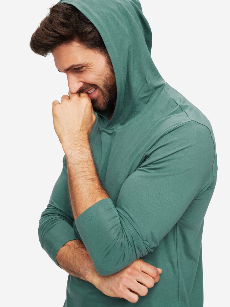 Men's Pullover Hoodie Basel 12 Micro Modal Stretch Green - 6
