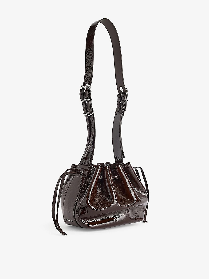 Pumpkin small leather shoulder bag - 4