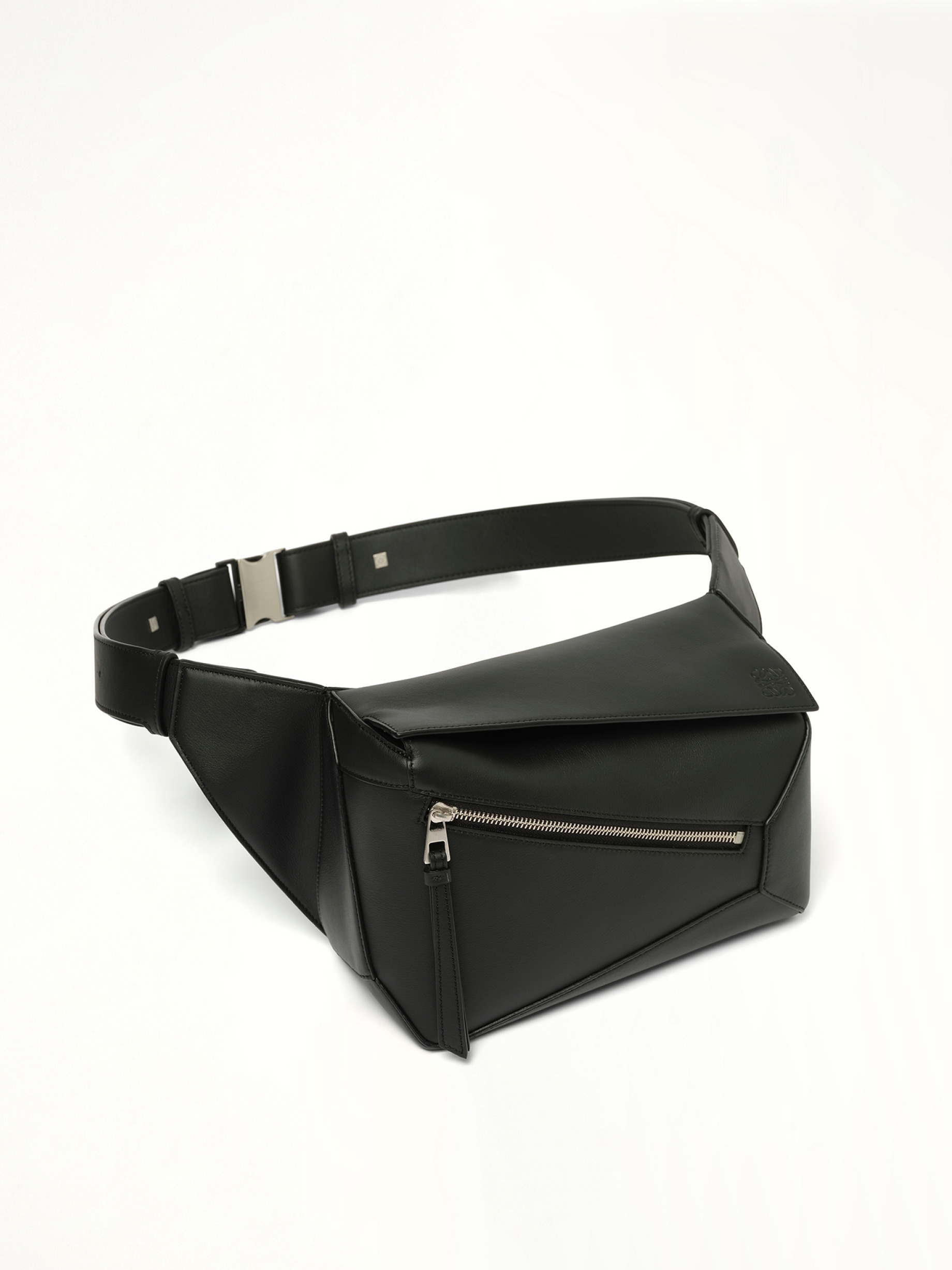 Puzzle Edge Small Bumbag in Black - 5