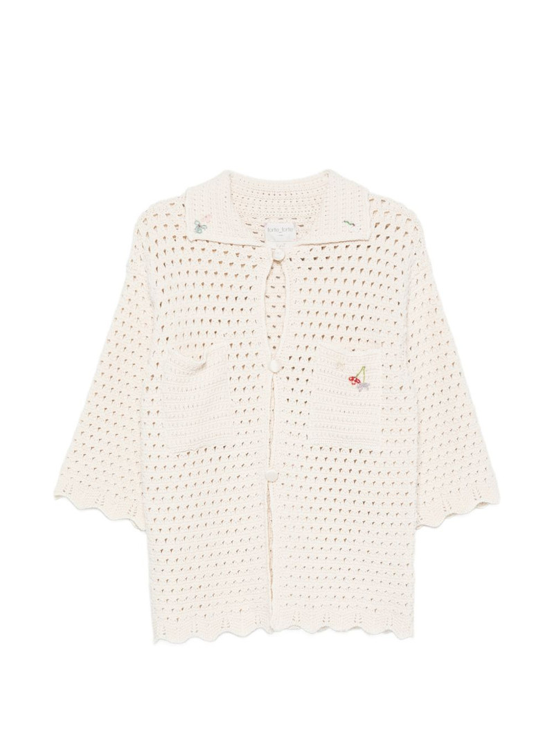 crochet-knit cardigan 1