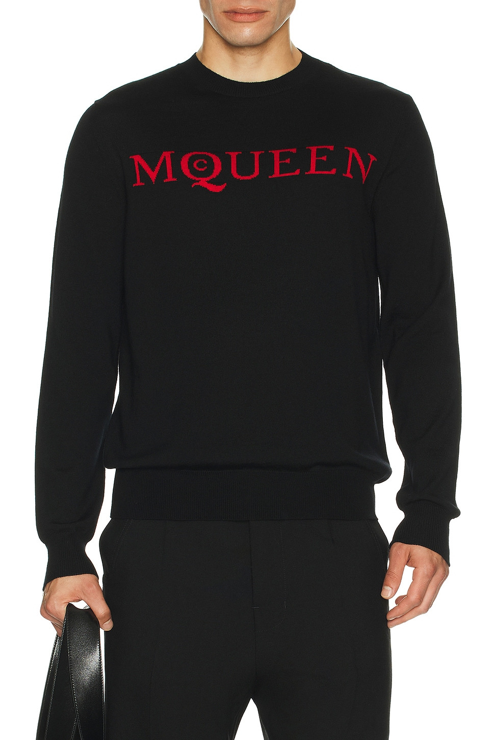 Crew Neck Jacquard Sweater - 3