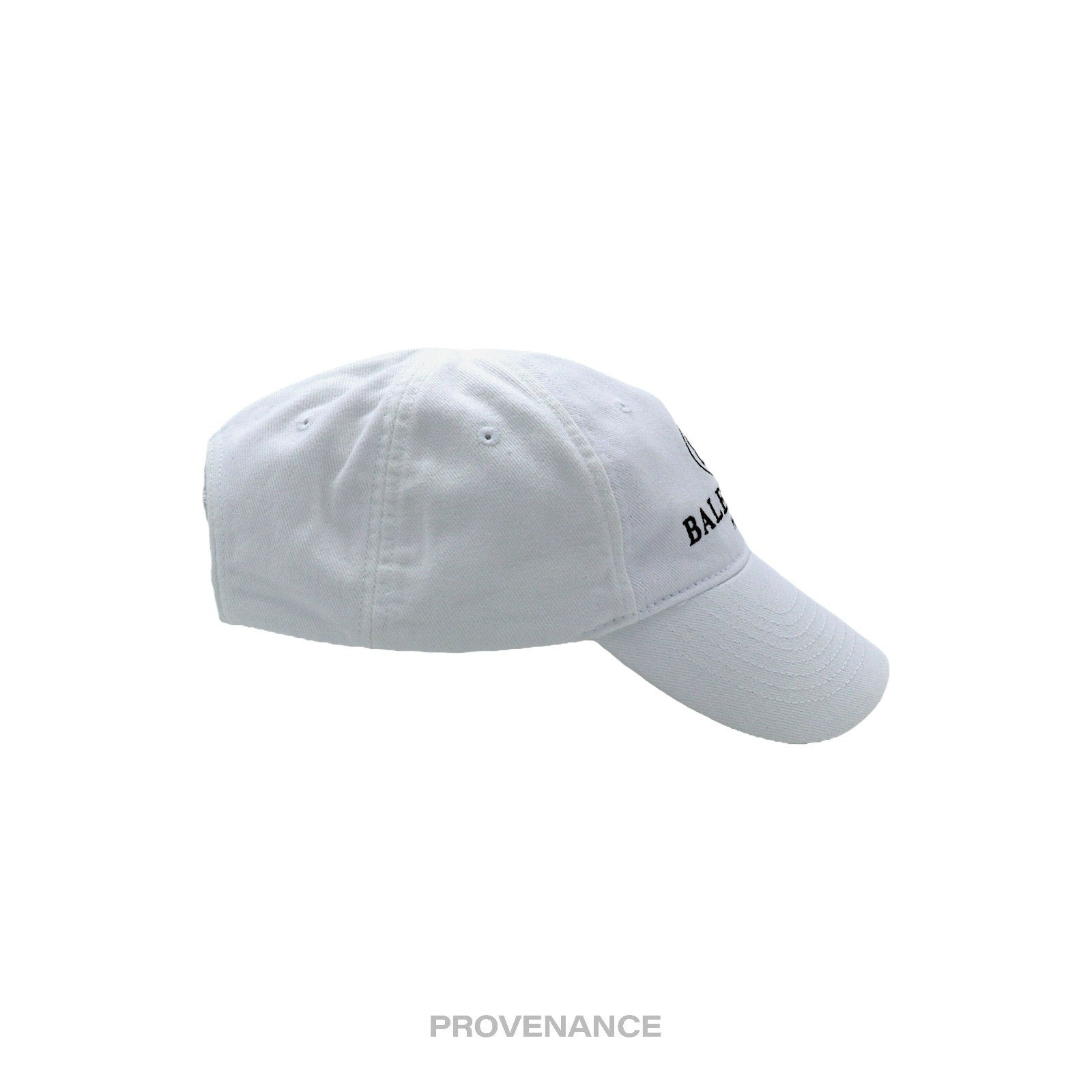 Balenciaga BB Logo Mode Embroidered Cap Hat - White - 5