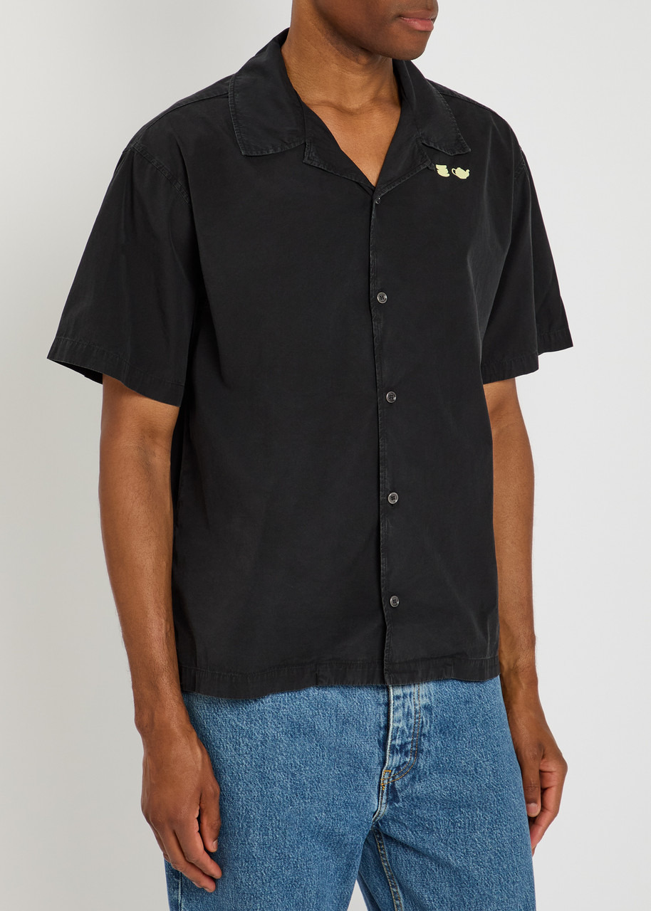 JW Anderson Contrast Embroidery Cotton-poplin Shirt - 2