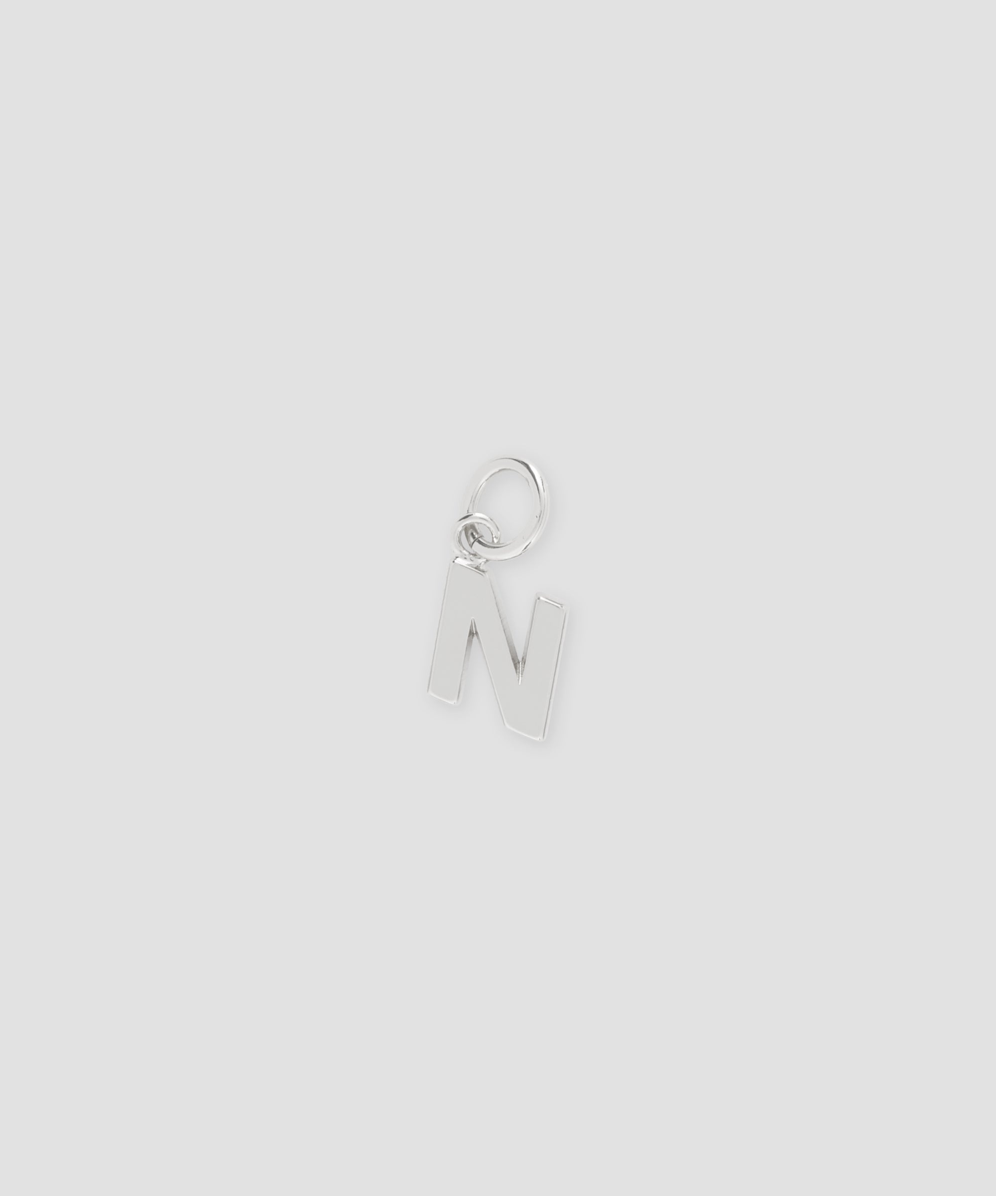 Brass letter N charm - 1