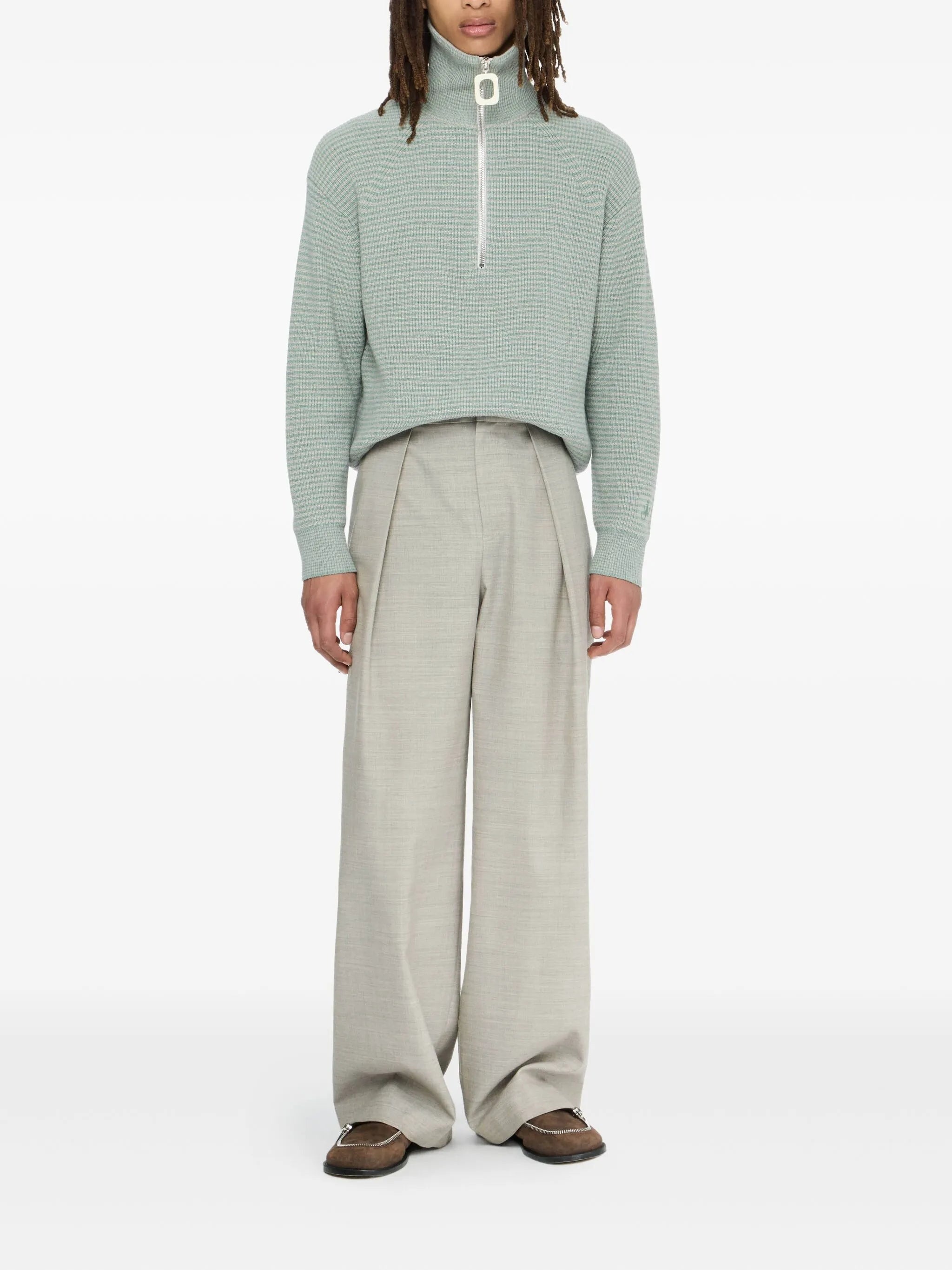 Jw Anderson Pleated Zip-pocket Trousers - 2