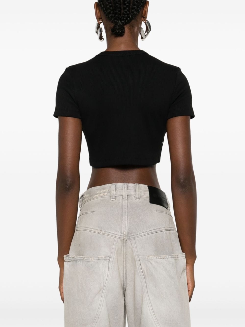 logo cropped T-shirt - 4