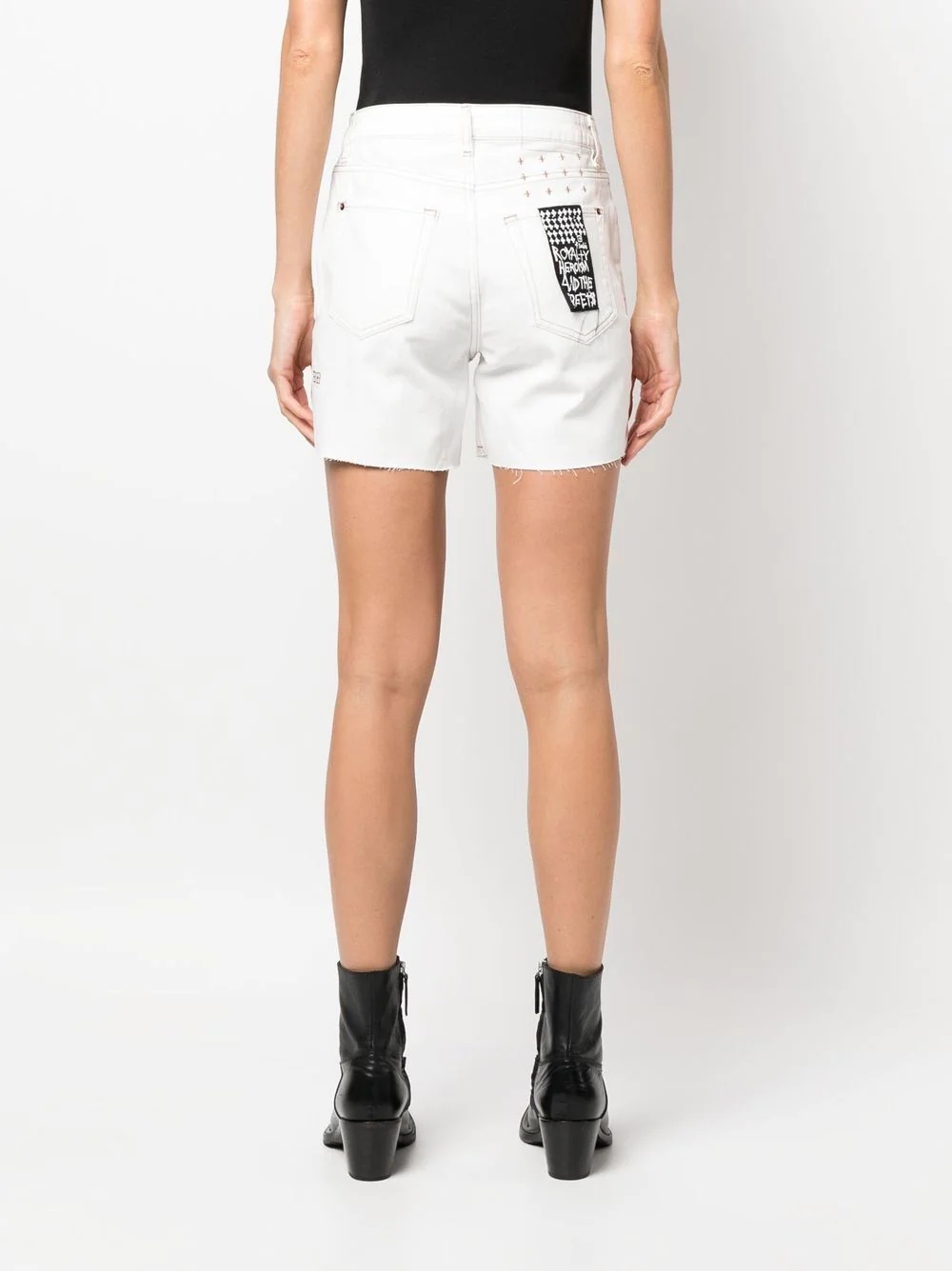 Racer denim shorts - 4