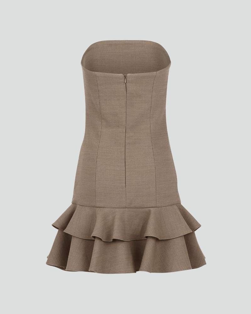 KETTLE CUT MINI DRESS HAZELNUT 5