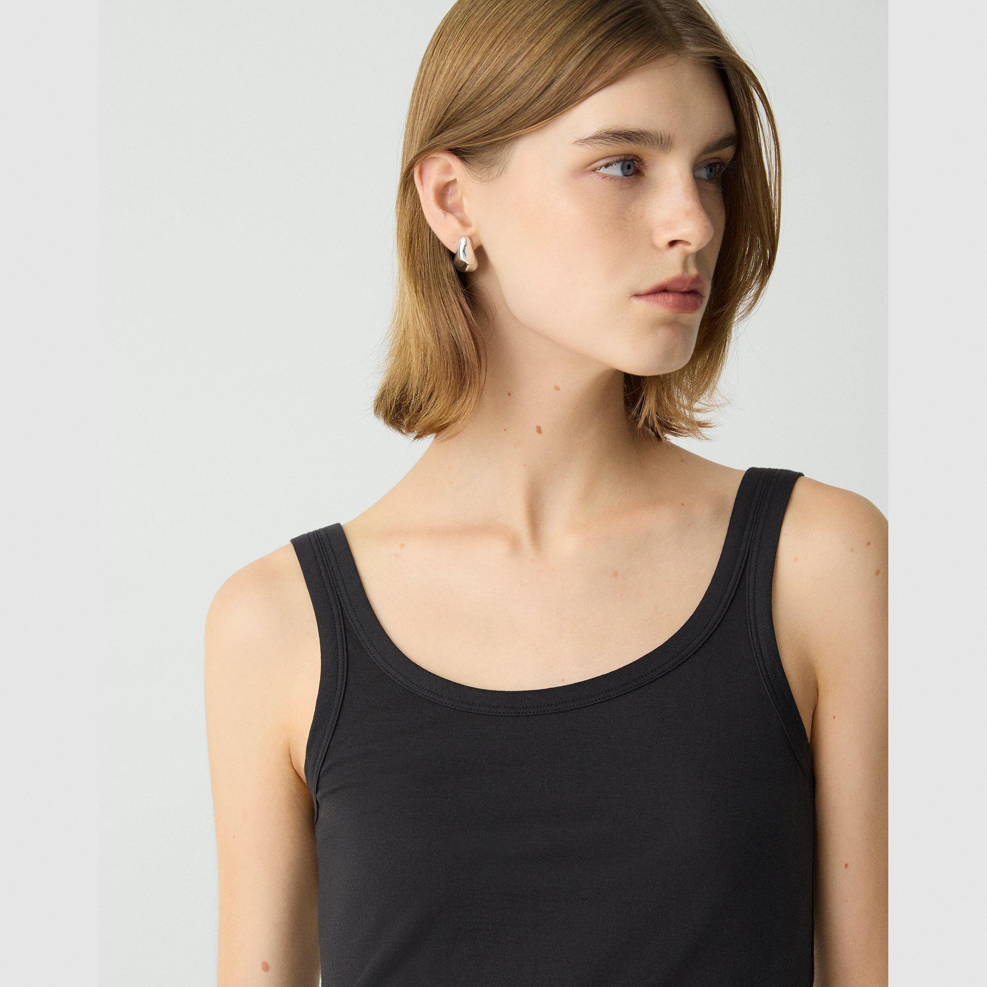Scoop-Neck Tank Top in Cotton - 5