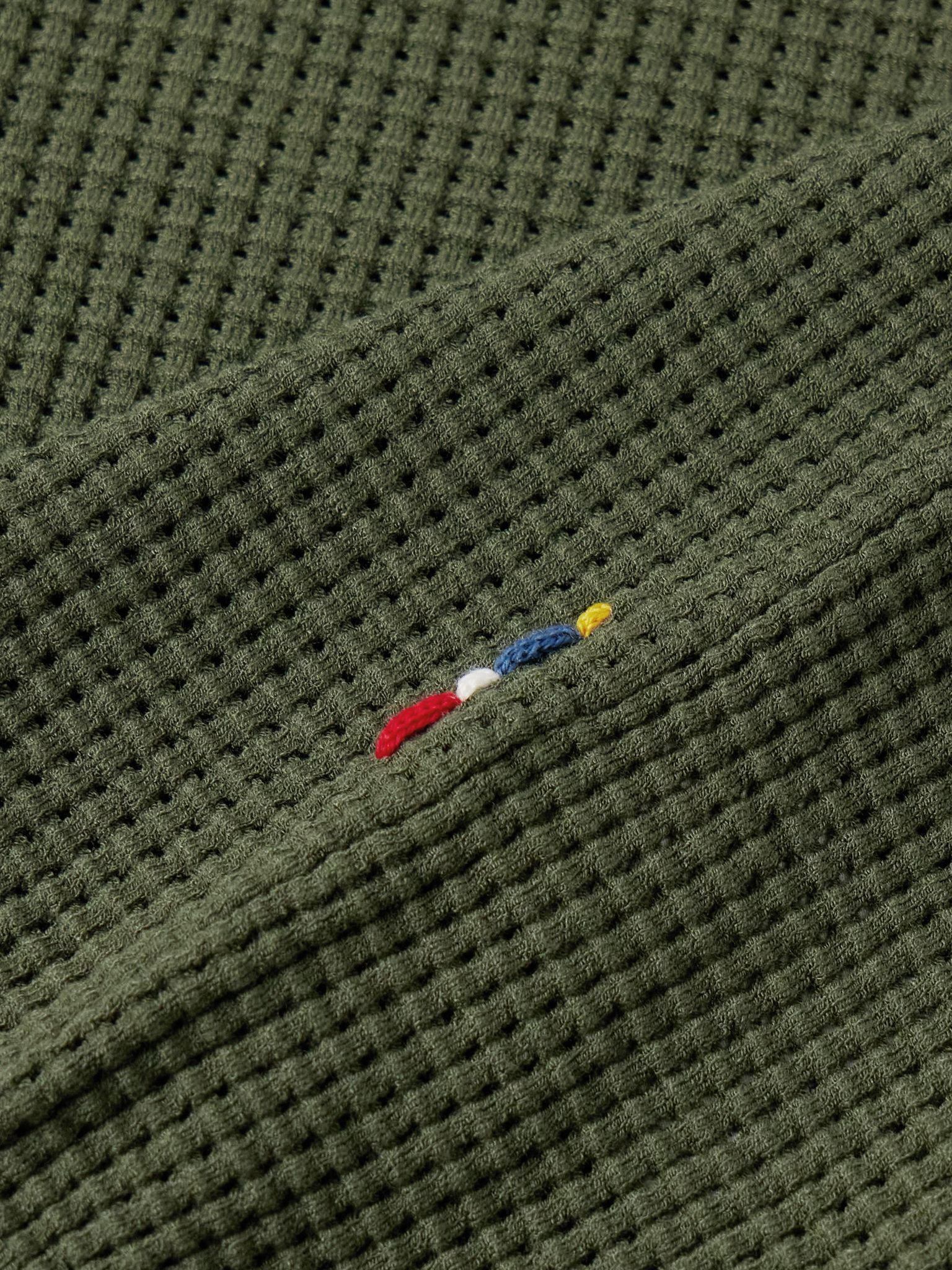 Roddy Waffle-Knit LENZING™ ECOVERO™-Blend Polo Shirt Green - 4