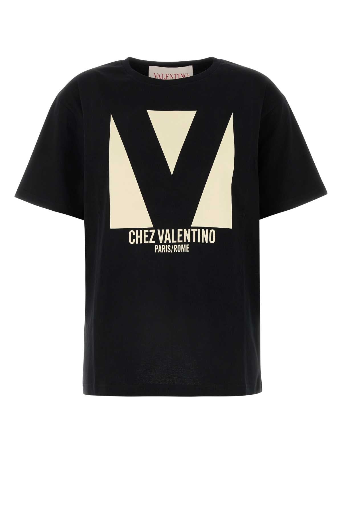Valentino Garavani Women Black Cotton T-Shirt - 1