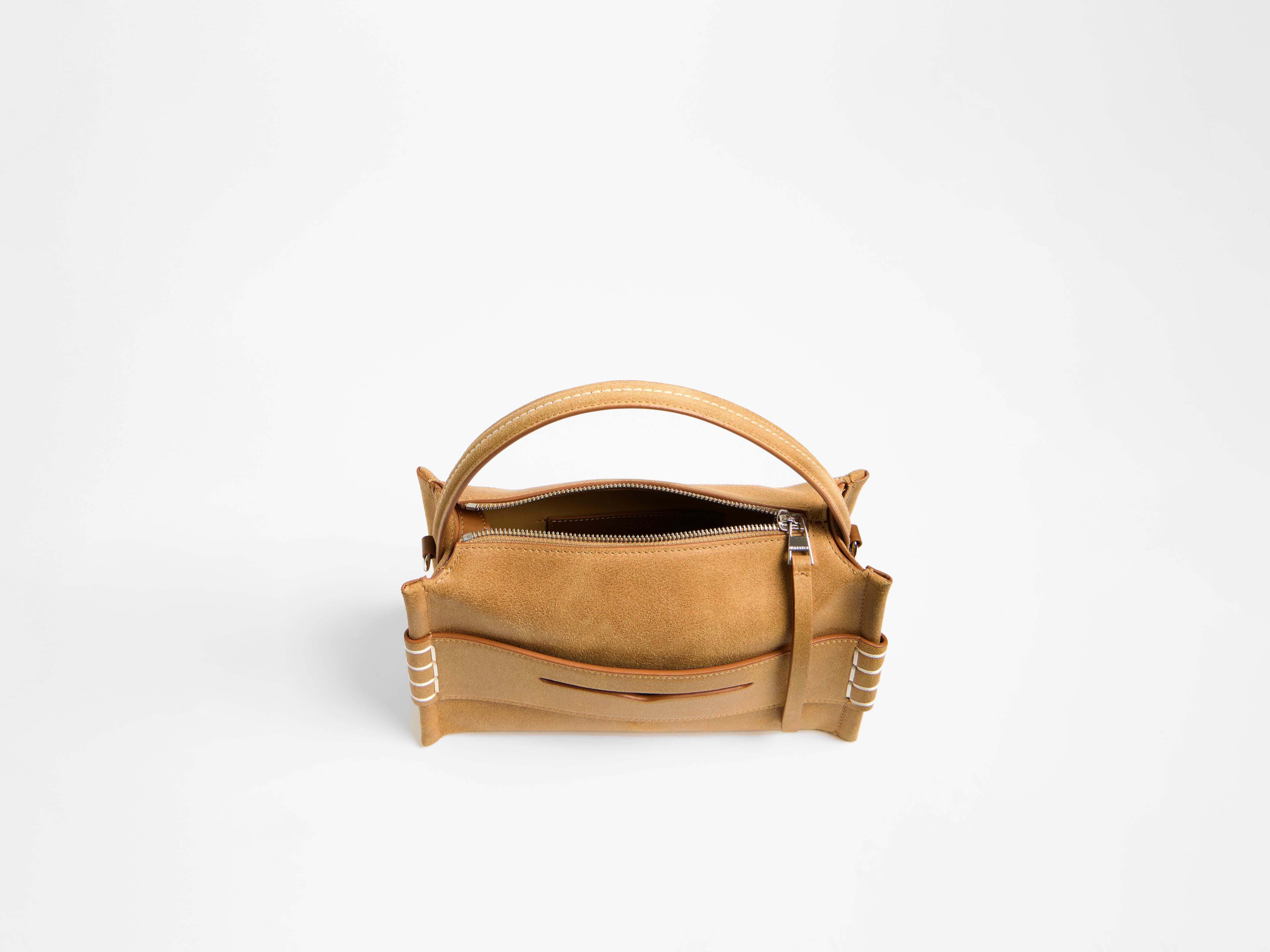 LOAFER BAG IN GOLD IN WAXED SUEDE - 5