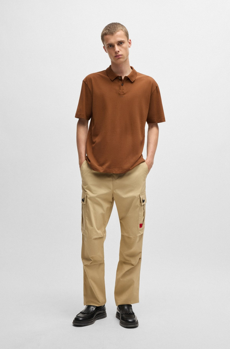 HUGO COTTON-PIQUÉ POLO SHIRT WITH LOGO PRINT outlook