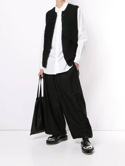 Yohji Yamamoto long curved-hem shirt outlook