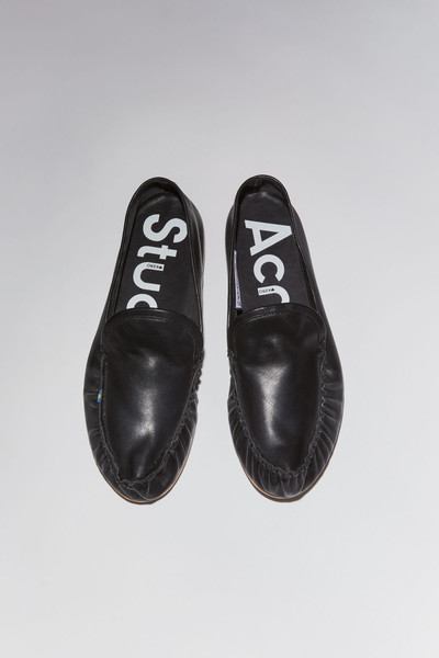 Acne Studios Leather slip-on shoes - Black outlook