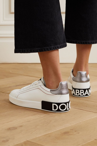 Dolce & Gabbana Logo-embellished leather sneakers outlook