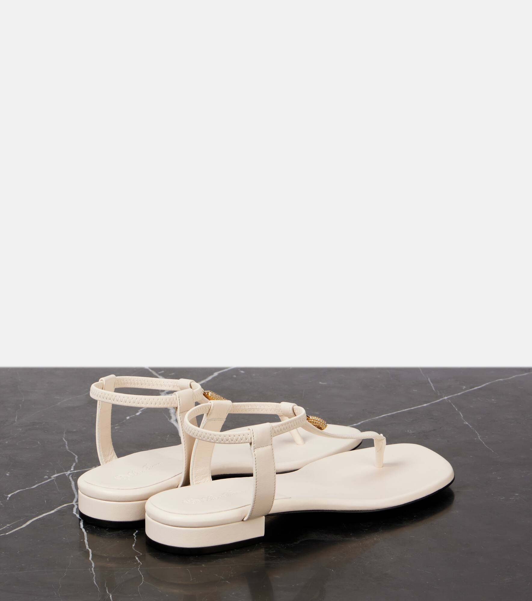 Mindil embellished leather thong sandals - 2