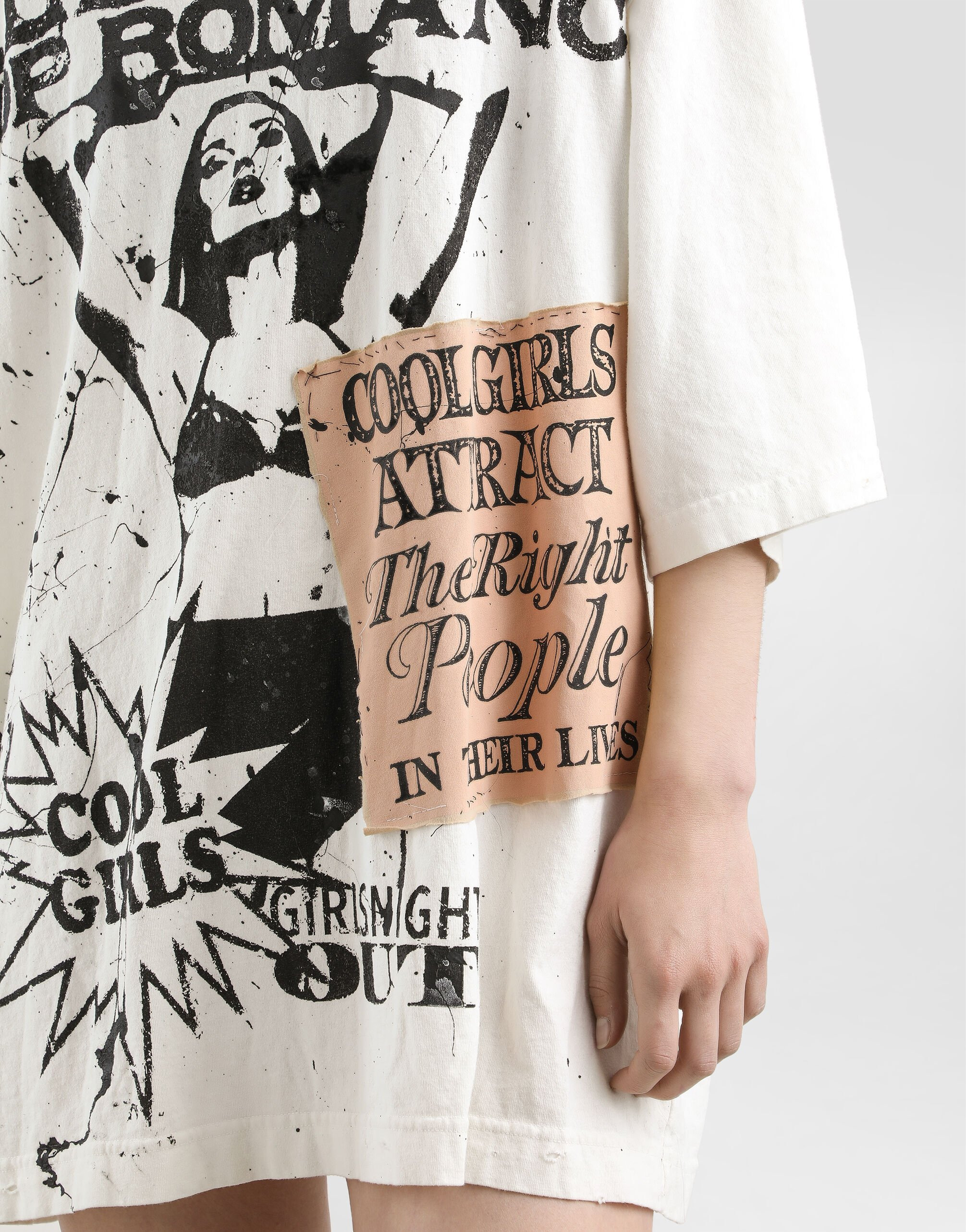 Oversized jersey t-shirt with print - 4