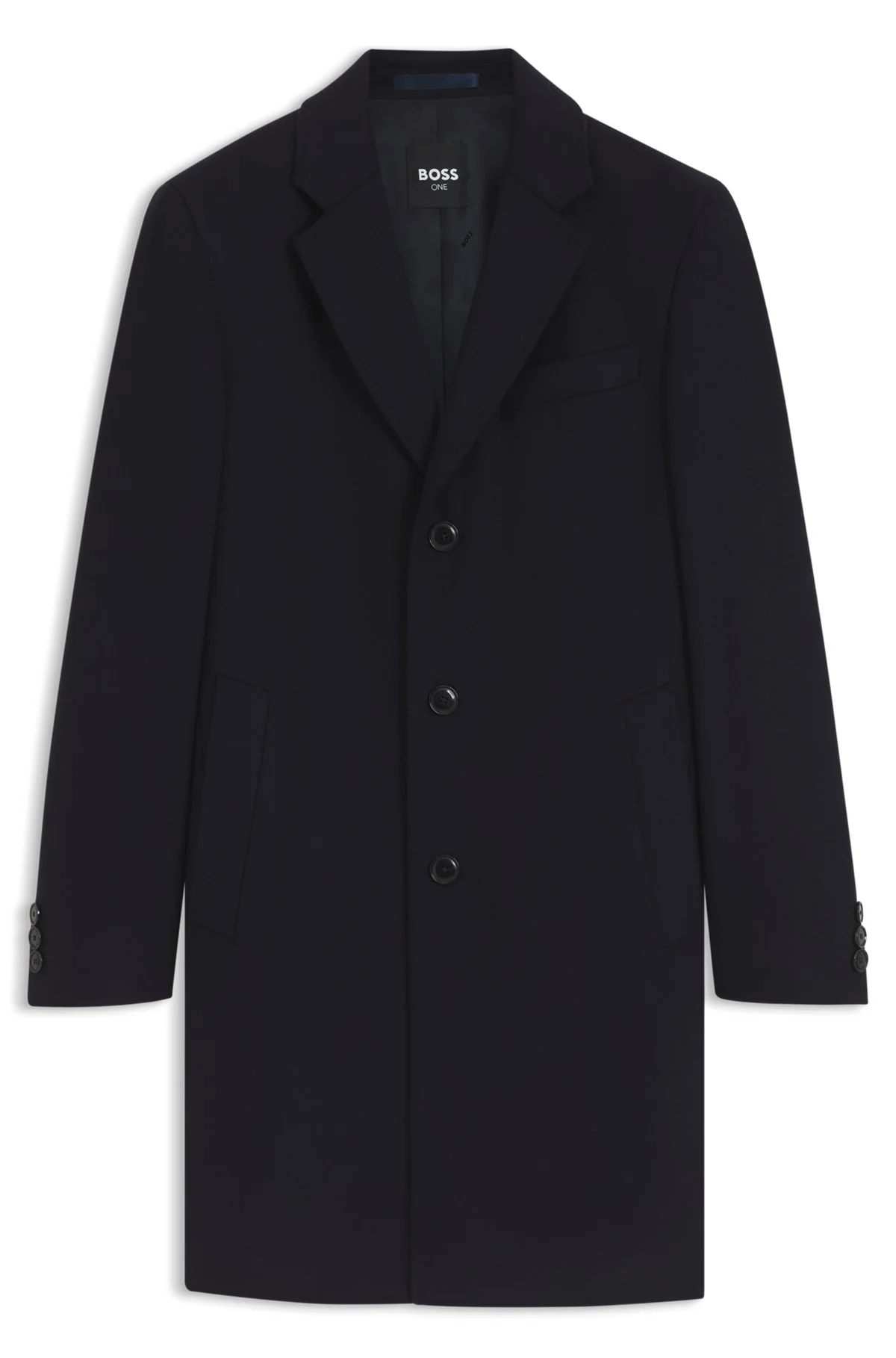 SLIM-FIT FORMAL WOOL COAT WITH CASHMERE - 1