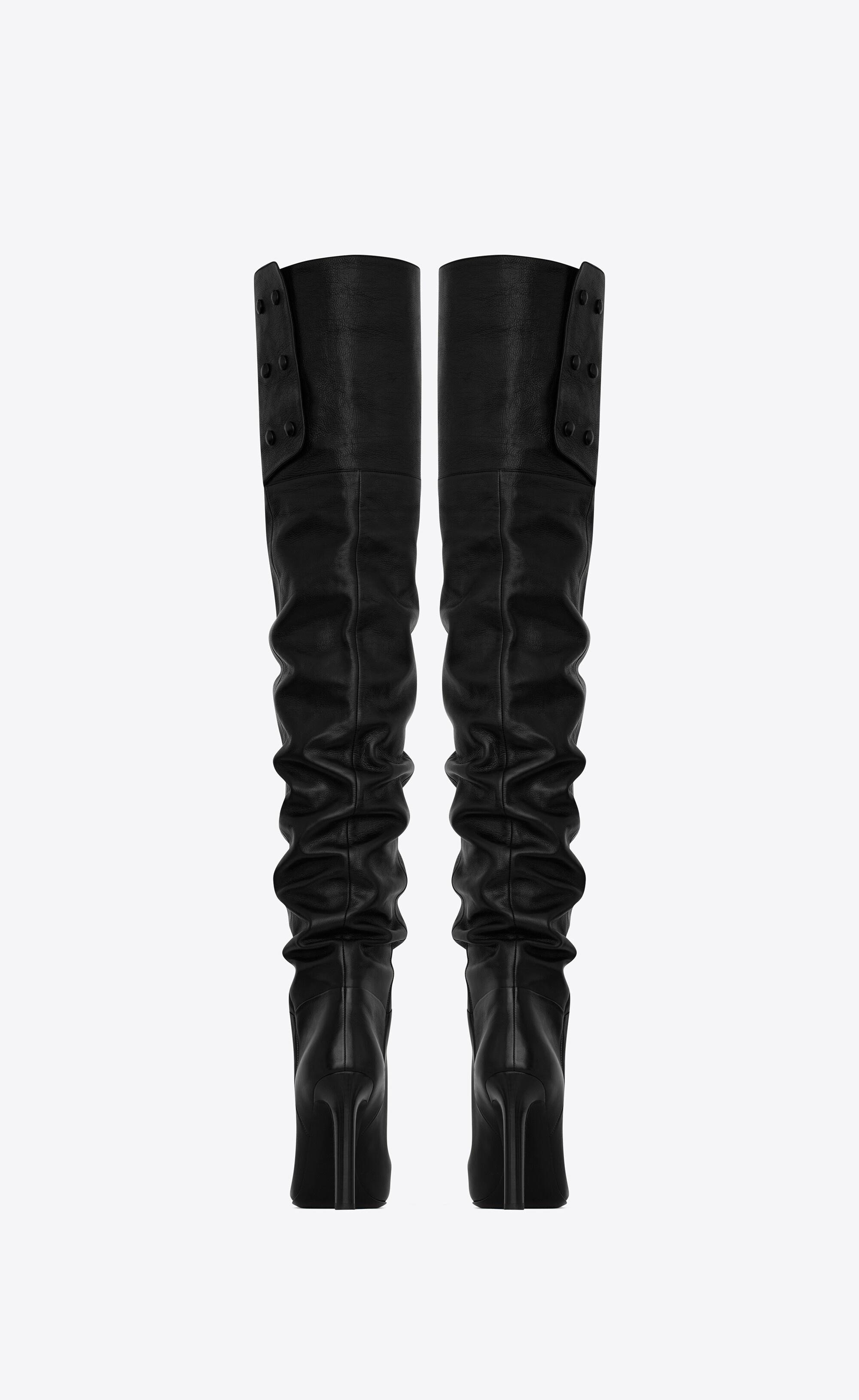 jane over-the-knee boots in shiny grained leather - 5