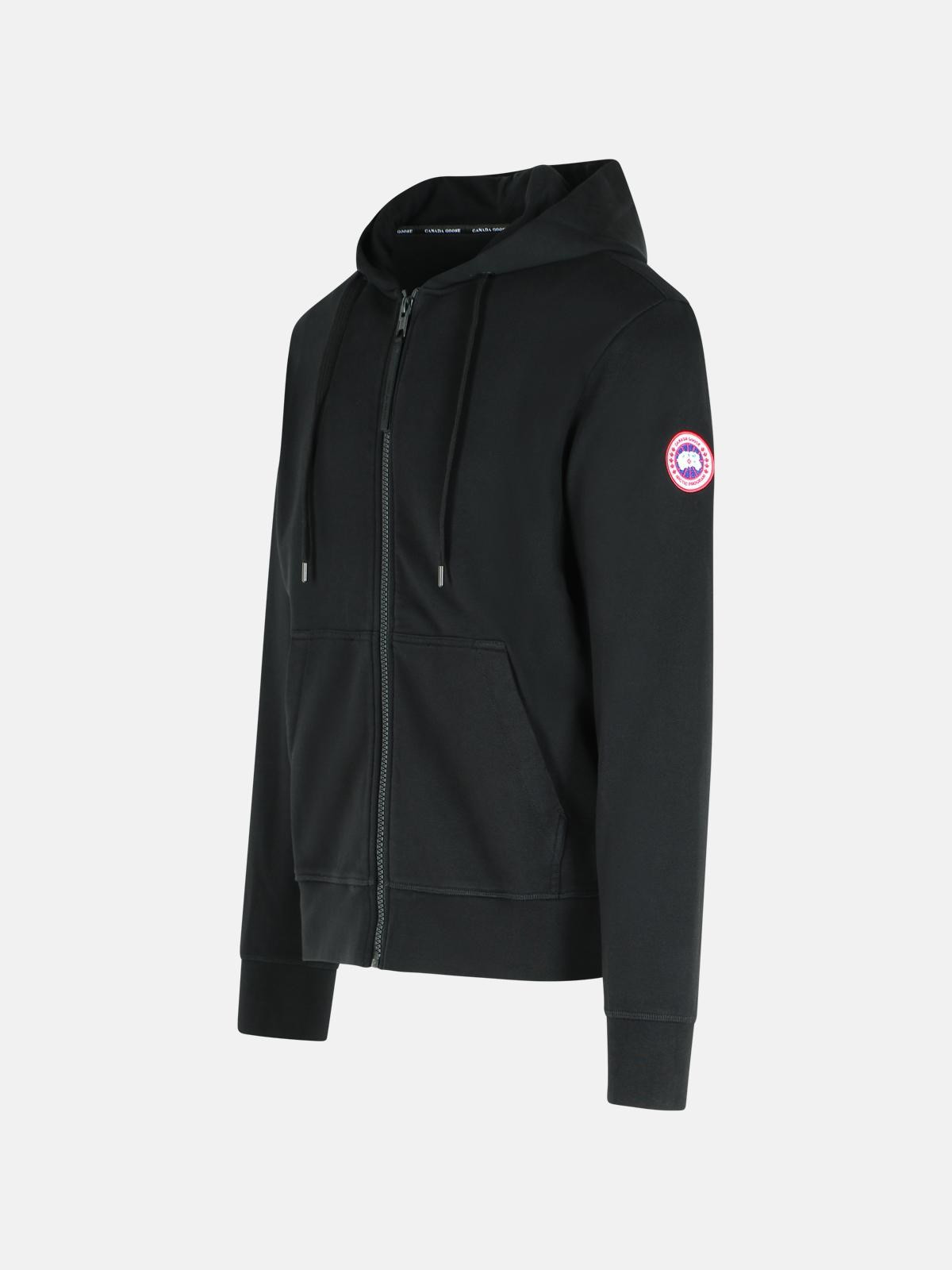 BLACK COTTON SWEATSHIRT - 2