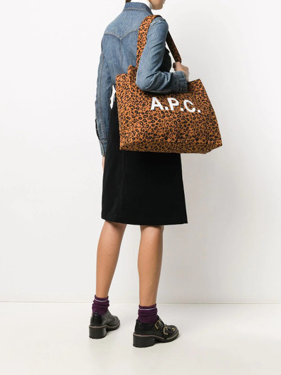 A.P.C. leopard print tote bag outlook