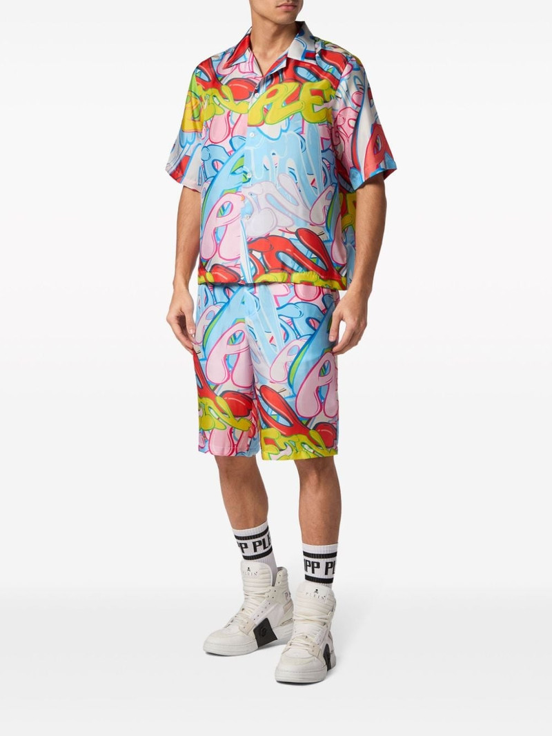 PHILIPP PLEIN Bombing Graffiti silk shirt outlook